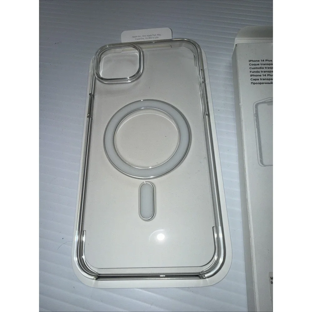 Unused‎ Original Apple iPhone 14 PLUS MAGSAFE Clear Case MPU43ZM/A in Retail Pkg